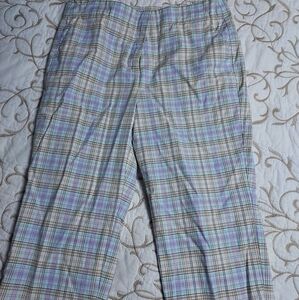 Talbots Multicolor Plaid Capris